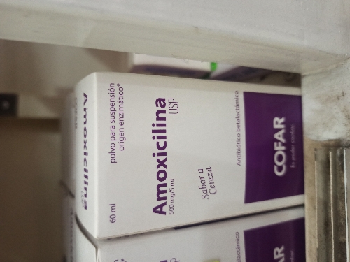 AMOXICILINA 500 MG/5ML  POLVO SUSPENSION(COFAR)