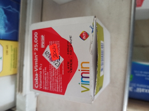 COBA VIMIN 25,000 VITAMINA B12(INTI)