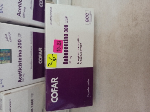 GABAPENTINA 300 COMPRIMIDO (COFAR)