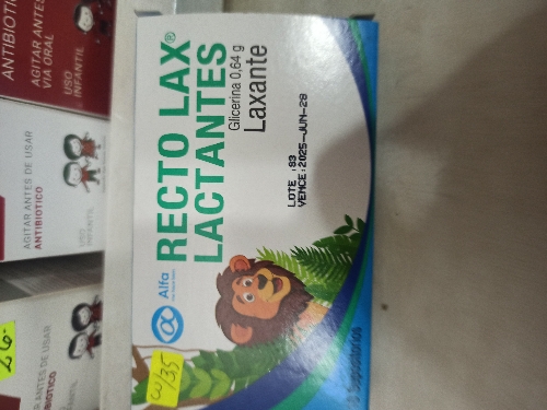 RECTO LAX LACTANTE SUPOSITORIO LAXANTE