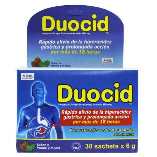 DUOCID Omeprazol 20Mg Y Bicarbonato De Sodio X Sobre (SAE)