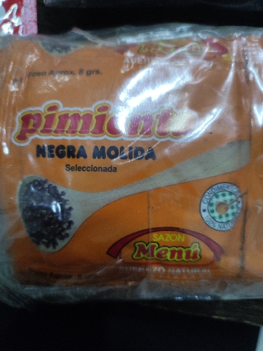 Pimienta negra molida 8g