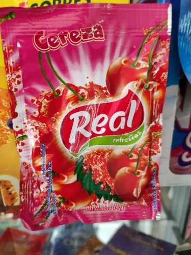 Refresco en polvo REAL sobre