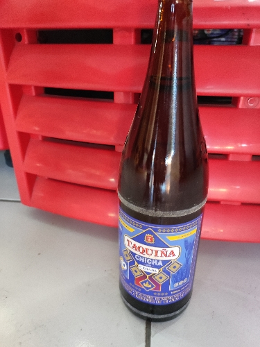 Cerveza TAQUIÑA chicha cebada botella 1lt