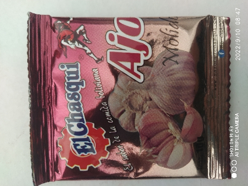 Ajo en polvo EL CHASQUI sobre 10g