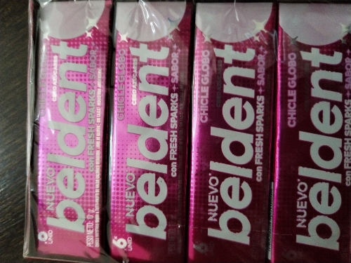 Chicle BELDENT rosado globo 10g