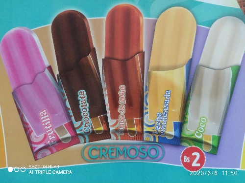 Helado Cremoso fruticream CABRERA