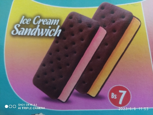 Helado ice cream sandwich CABRERA
