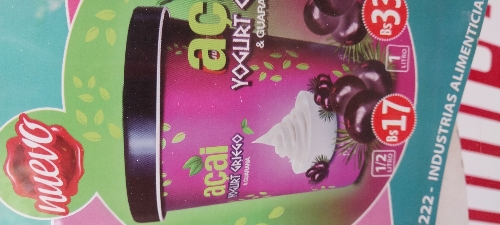 Helado CABRERA yogurt griego acai 1/2lt