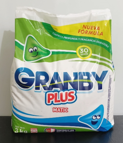 Jabon en polvo Granby 3Kg ( funda x 7 unidades)