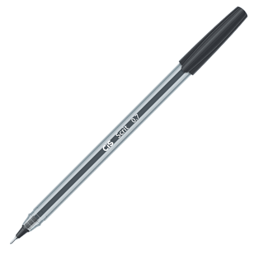 Caneta Esferográfica Cis Scrift Preta 0.7 - Ponta Agulha