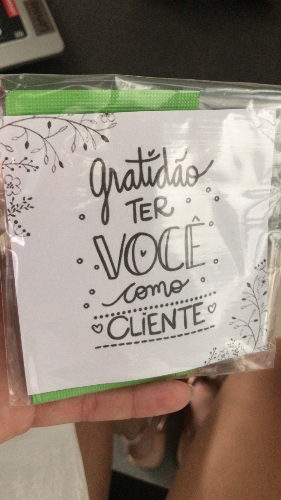 Cartão de Agradecimento F&V 9x9cm