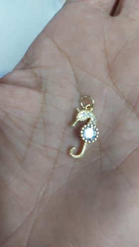 Dije caballito de mar zirconia