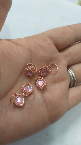 Dije corazón Oro Rosa