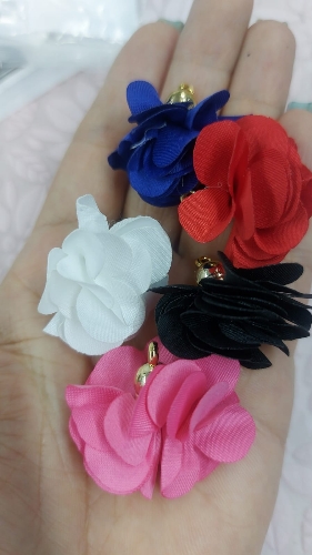 Flores de tela par