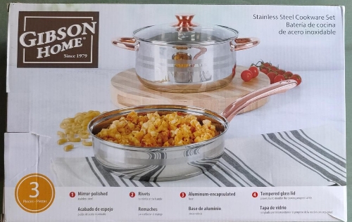 Set X 3 Piezas Batería De Cocina Gibson Home
