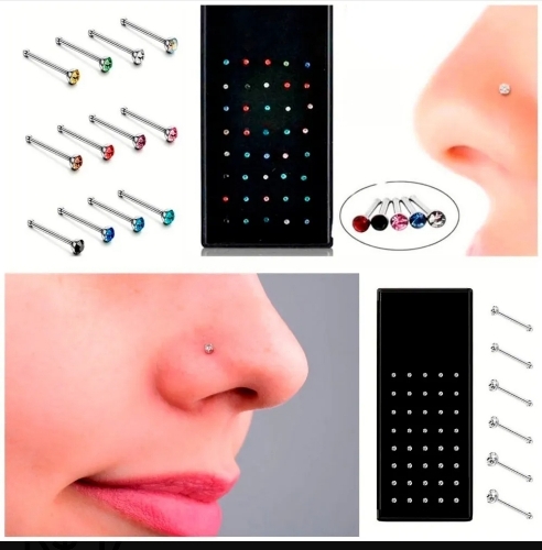 Piercing Nariz Reto Colorido