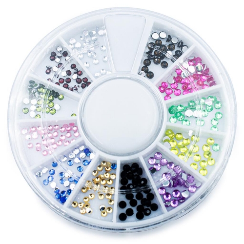Pedraria discos stress Coloridos para decoração unhas