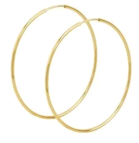 Argola Dourada Grande Aro 10cm