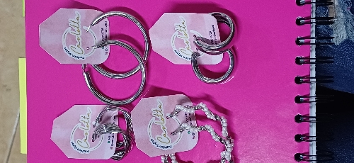 ZARCILLOS plateados DE 3