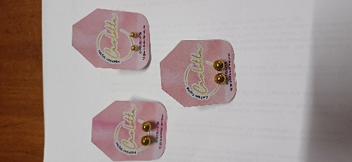 Zarcillos botones dorados