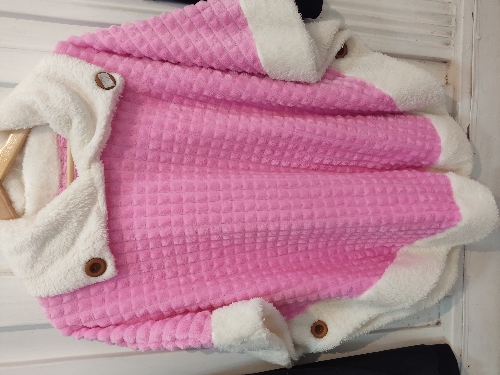 Ruana dama cuello peludo