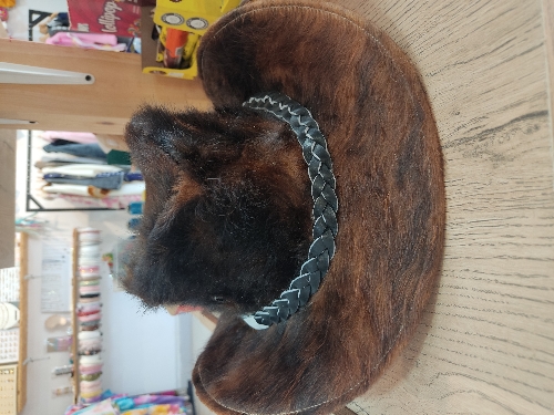 Sombrero de cuero peludo