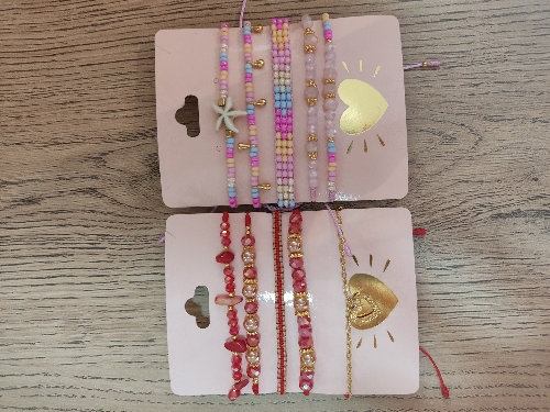 Paquete de pulseras de mostazilla x4 y x5 unds