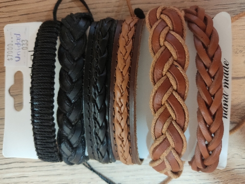 Pulsera cuero trenzada
