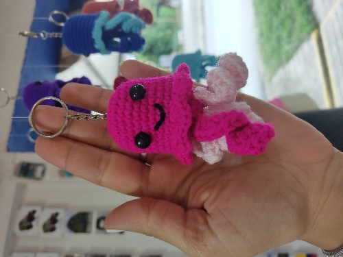 Llavero pulpo tejido en crochet