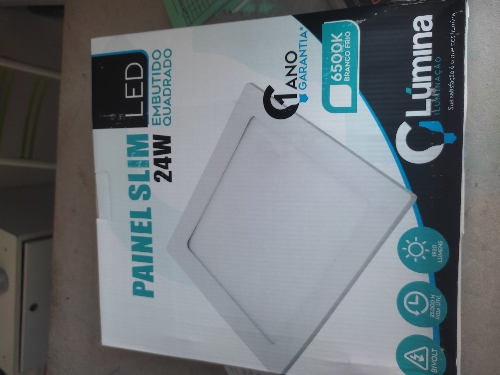 PAINEL LED EMB QUAD 24W 6500K LUMINA