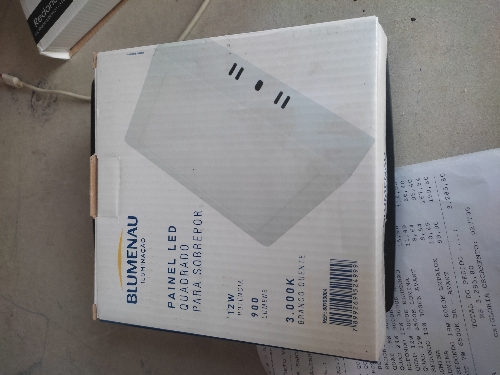 PAINEL LED SOB QUAD 12W 3000K BLUMENAU