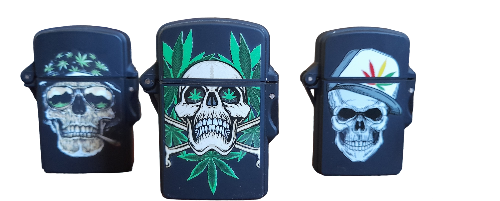 Maçarico caveira prof tipo zippo