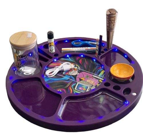 Bandeja giratória c/led rick and morty