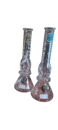 Bong de vidro simples double wall 19,5 cm