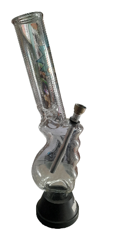 Bong de vidro curvo 31 cm rick and morty