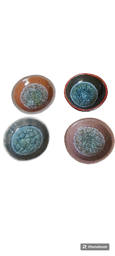 Cuia de cerâmica urutau c/ vidro