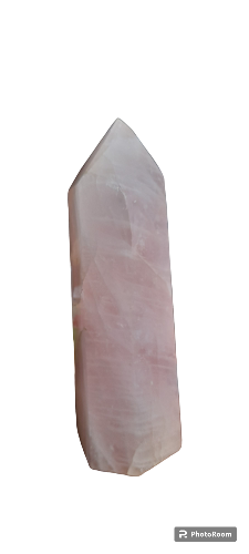 Pedra quartzo rosa 27cm 3,190 kg