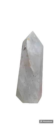 Pedra quartzo cristalino 24cm 2,426 kg