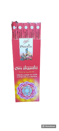 Incenso flute om shanthi massala 7 varetas