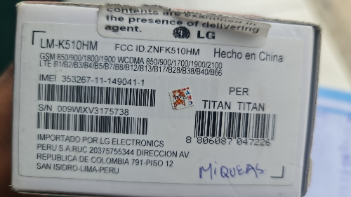 Lg k51s 353267111490411