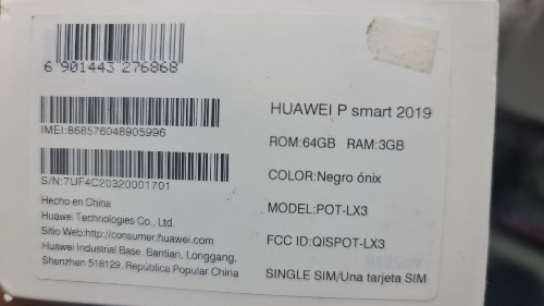 Huawei psmart 2019 td2