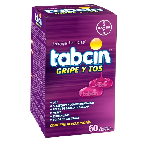 TABCIN GRIPE Y TOS GEL CAP X2