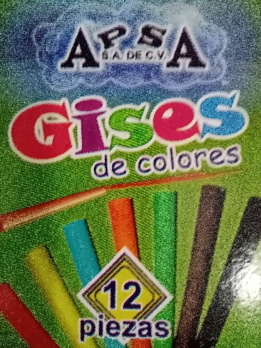 Gis de colores caja