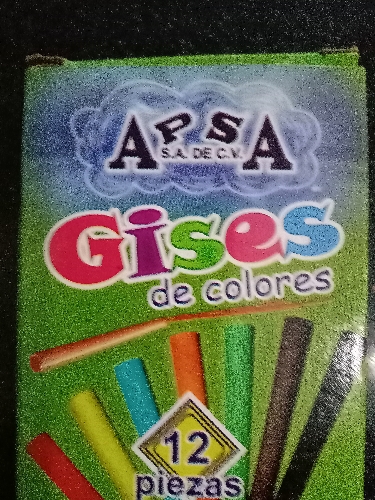 Gises de colores pieza