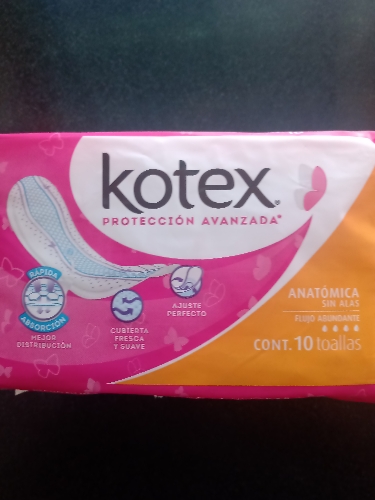 Kotex toallas sin alas