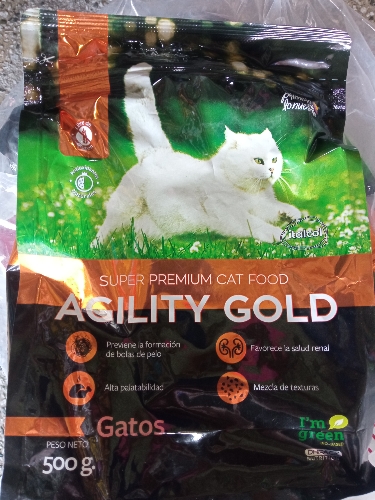 Agility gold gatos adultos x 500 gr