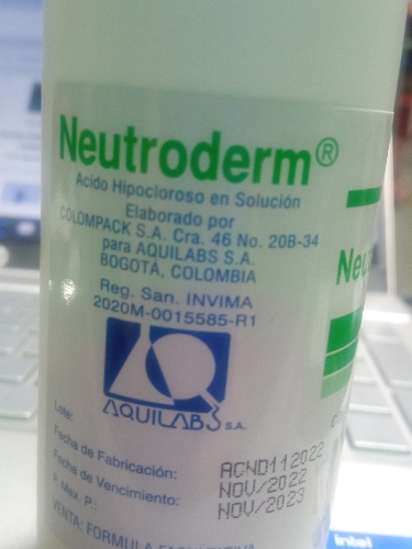 Ácido hipocloroso x 250 7NEUTRODERM/DERMACELL