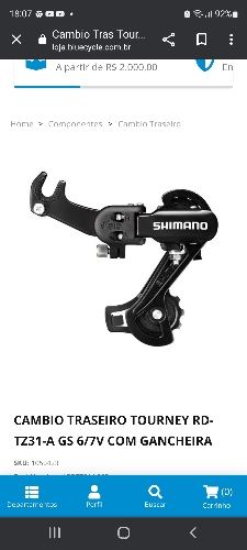 Câmbio shimano toukey