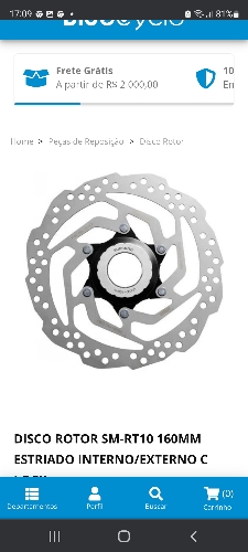 Disco rotor 160mm c/lock shimano